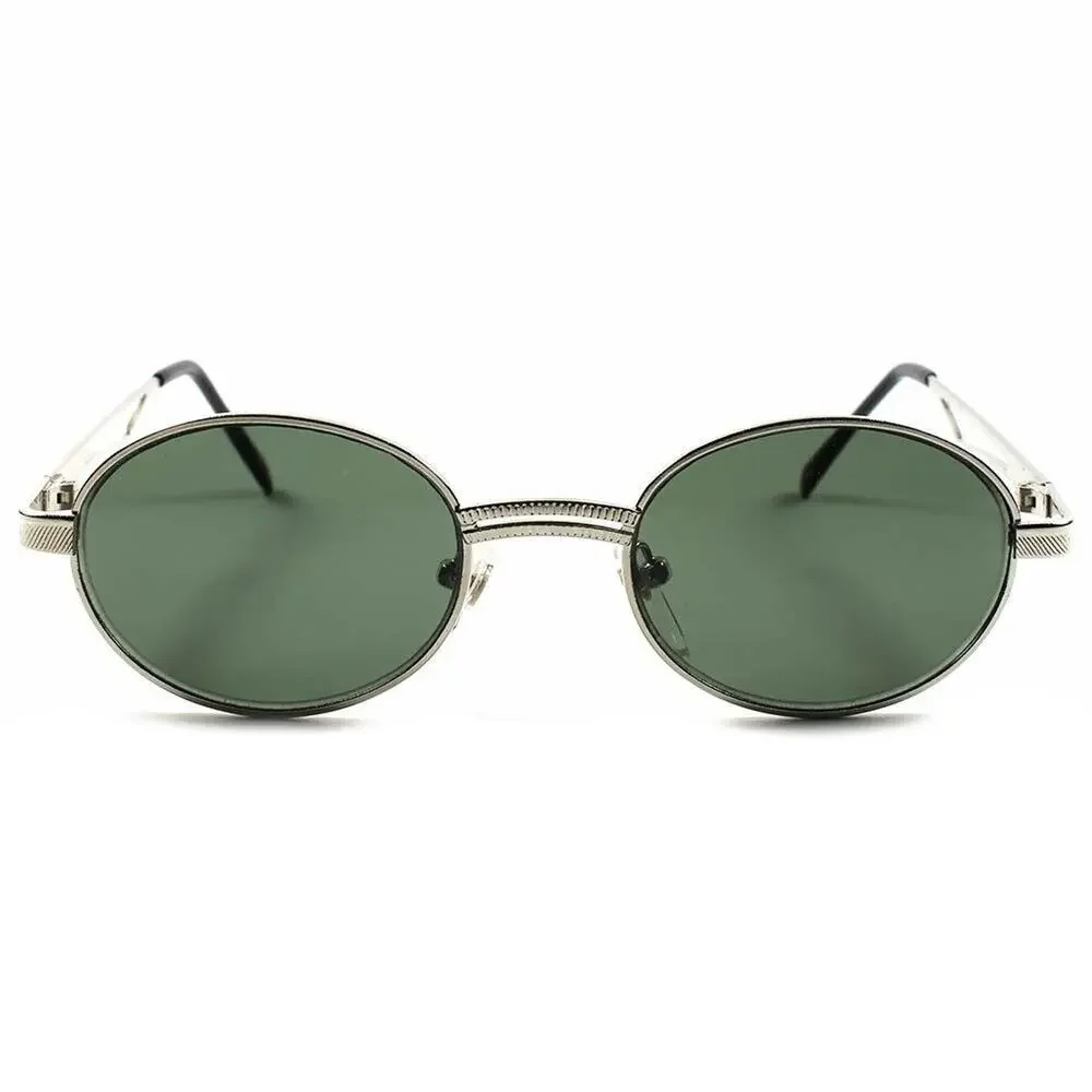 Silver Vintage Retro Fashion Old School Mens Womens Oval Round Sunglasses